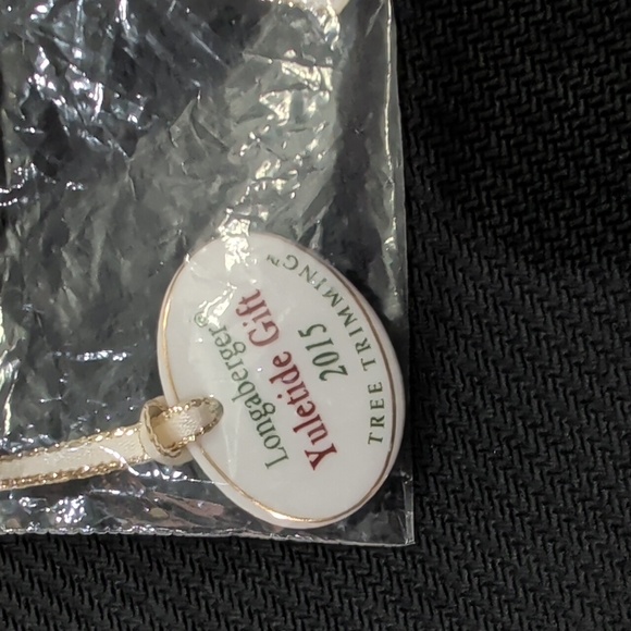 Longaberger Tree Trimming Yuletide Basket, Protector, Lid, Tie On - Picture 10 of 10